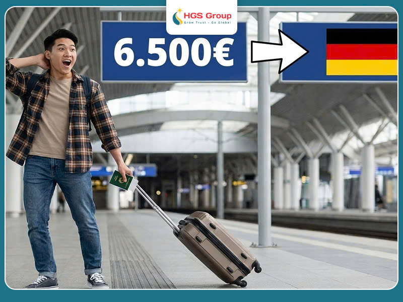 Đi Đức chỉ với chi phí 6500 Euro, lương 3000 Euro