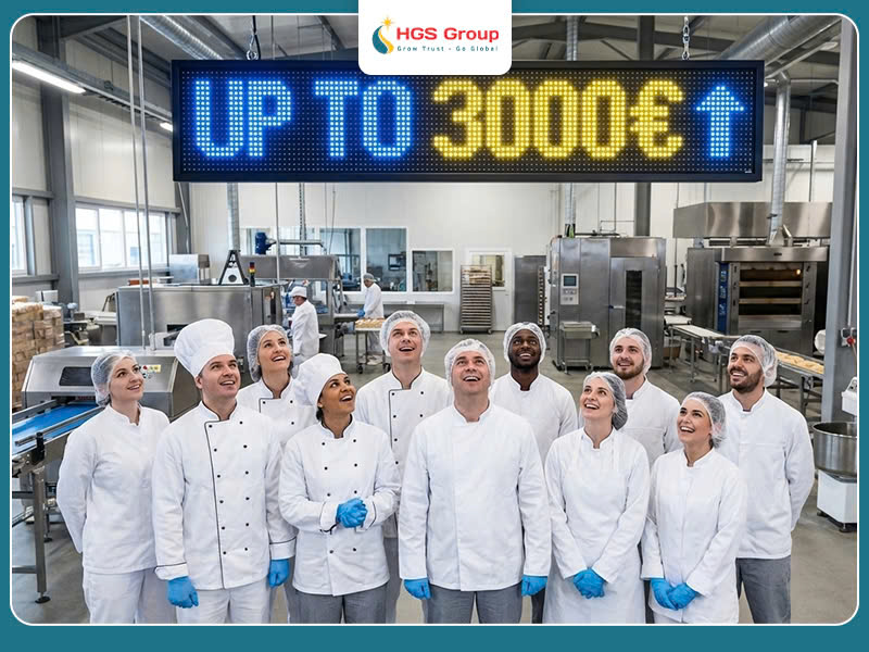 Thu nhập lên tới 3.000 Euro mỗi tháng với đơn ngành thực phẩm tại Đức