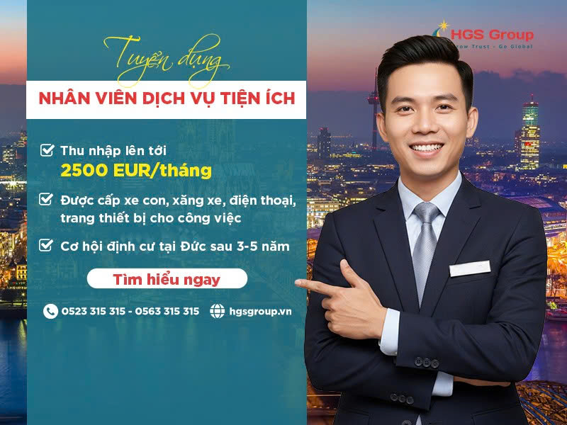 Tuyển dụng nhân viên dịch vụ tiện ích tại Đức: lộ trình bền vững ở châu Âu