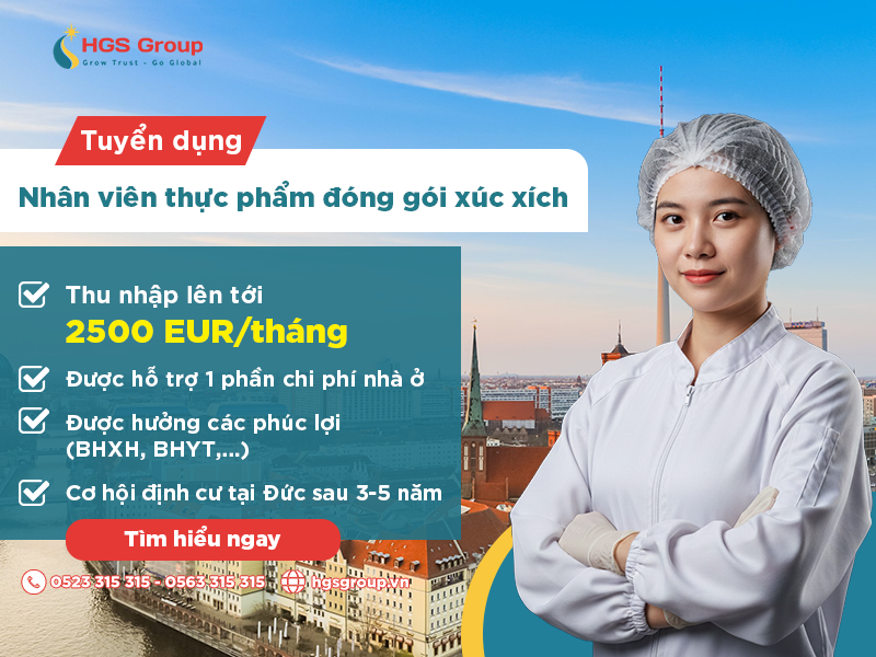Tuyển dụng nhân viên đóng gói xúc xích tại Đức: Cơ hội làm việc dài hạn tại Bang Bayern năm 2026