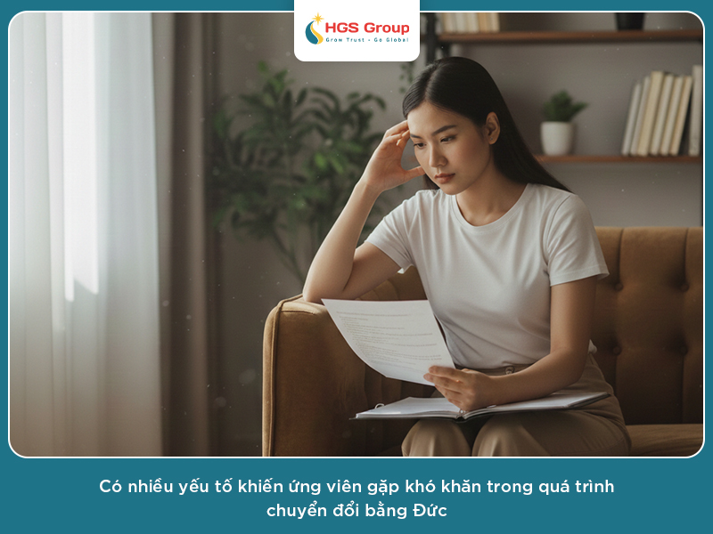 Ứng viên gặp khó khăn khi chuyển đổi bằng Đức