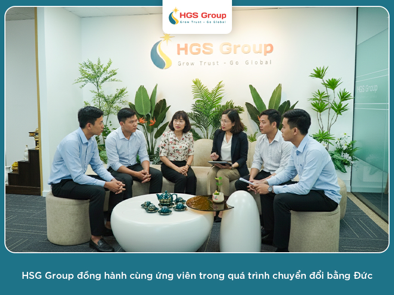 HGS Group đồng hành cùng ứng viên trong quy trình chuyển đổi bằng Đức