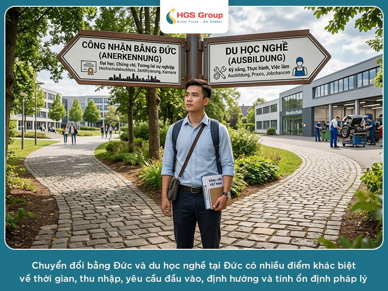 Chuyển đổi bằng Đức hay du học nghề