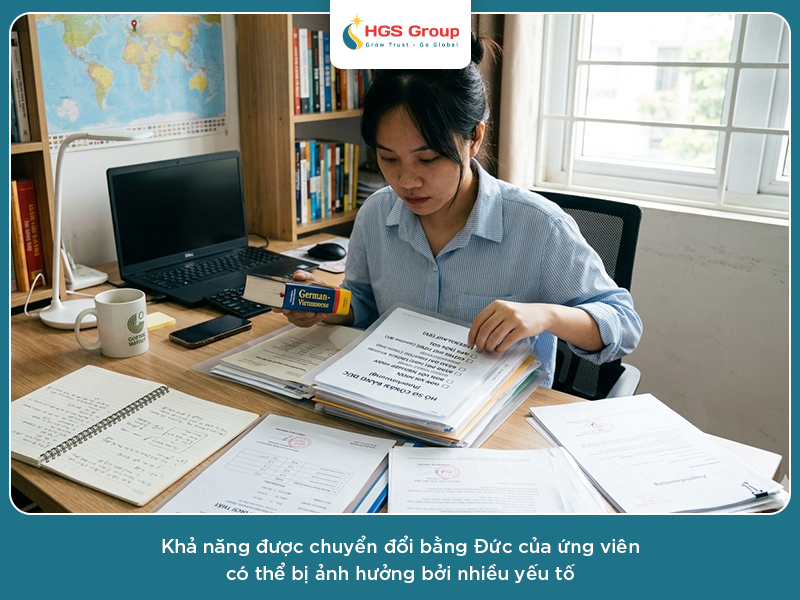 Điều kiện chuyển đổi bằng Đức